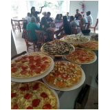 preço de rodízio de pizza em festa Arthur Nogueira